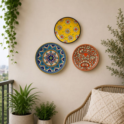 Bright & Beautiful Wall Plate Set | Home Decor & House-warming Gift