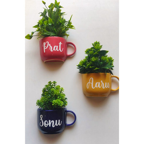 Customised Ceramic Wall Planter | Table Accessories | Personalised Gift | Home Decor