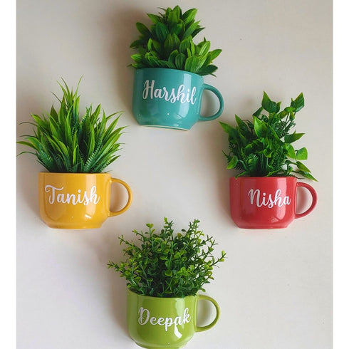 Customised Ceramic Wall Planter | Table Accessories | Personalised Gift | Home Decor