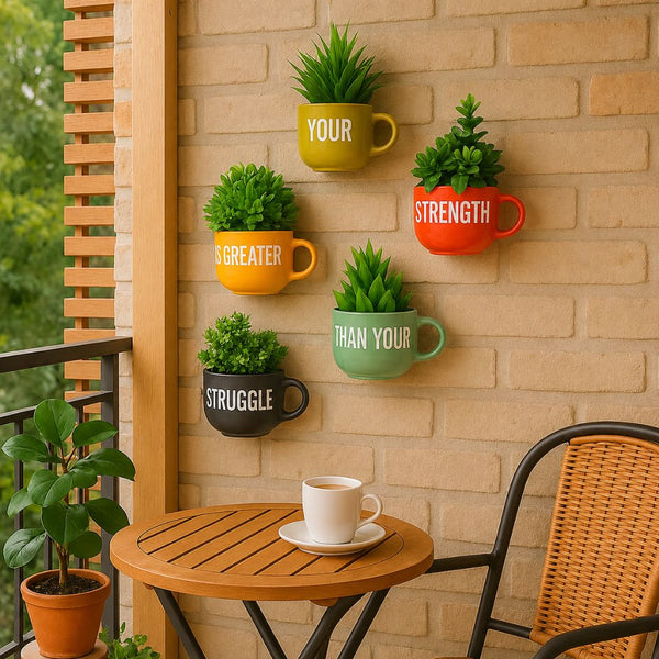 Your Strength > Your Struggle | Wall Planters Decor | Ceramic Home Decor