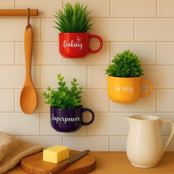 Baking is my Superpower | Cup Planters — Where Passion Meets Greenery