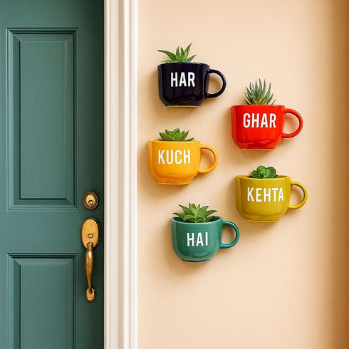 Har Ghar Kuch Kehta Hai | Wall Planter Outdoor | Home Entrance Decor | House Warming Gifts India