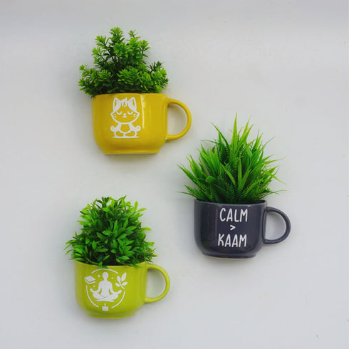 Calm > Kaam | Wall Cup Planters | Home Decor | Quirky Gifts