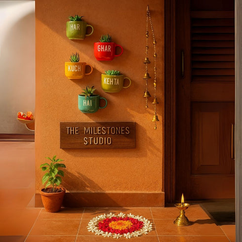 Har Ghar Kuch Kehta Hai | Wall Planter Outdoor | Home Entrance Decor | House Warming Gifts India