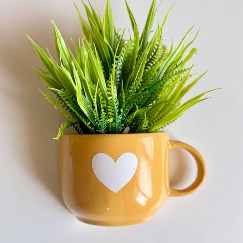 Heart Planter on Wall | Cup Planters on Table | Gift Planters | Home Decor