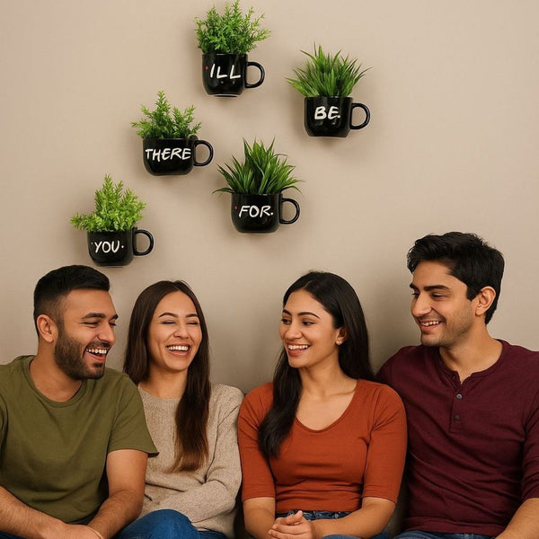 F.R.I.E.N.D.S cup planters | I'll Be There For You Wall Planters | Ceramic Home Decor