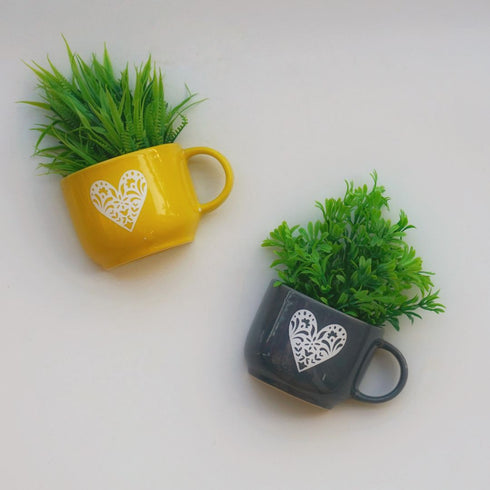 Heart Planter on Wall | Cup Planters on Table | Gift Planters | Home Decor