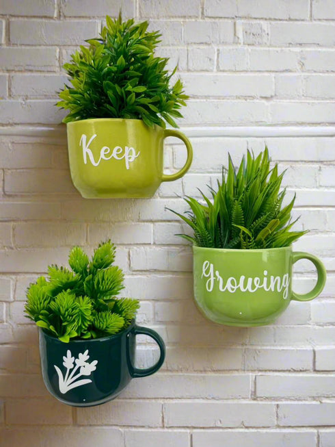 Keep Growing | Cup Planters | Home Decor | Quirky Gifts