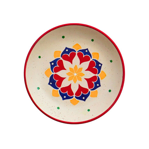 Colorful Mandala Wall Art - Lotus Mandala Wall Plate - Red Blue Yellow - Spiritual Home Decor - House Warming Gift - Free Shipping India - Buy Online
