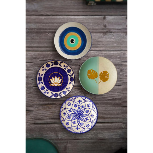 Evil Eye decorative wall plates set of 4 - Buy online India at The Milestones Studio to avail Free Shipping.