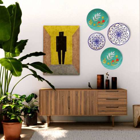 Santorini Blues | Wall Plate Set | Home Decor & Gift