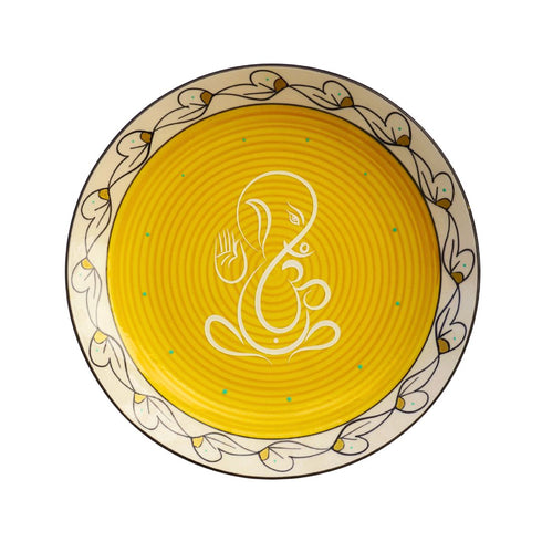 Om Ganesh | Wall Plate | Spiritual Mandala Home Decor | House Warming Gift