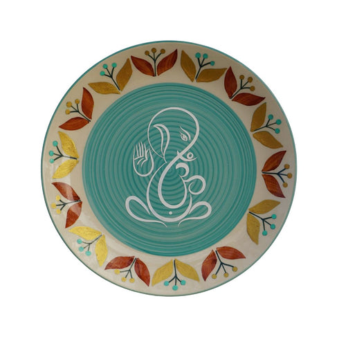 Om Ganesh | Wall Plate | Spiritual Mandala Home Decor | House Warming Gift