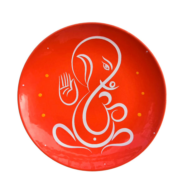 Om Ganesh | Wall Plate | Spiritual Mandala Home Decor | House Warming Gift