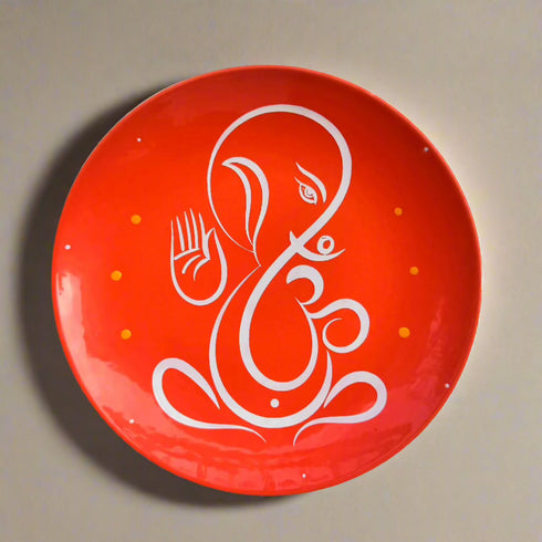 Om Ganesh | Wall Plate | Spiritual Mandala Home Decor | House Warming Gift