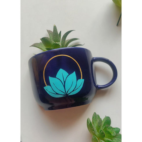 Blue Oxyplus Lotus | Ceramic Wall Planter | Table Accessory | Personalised Gift | Home Decor