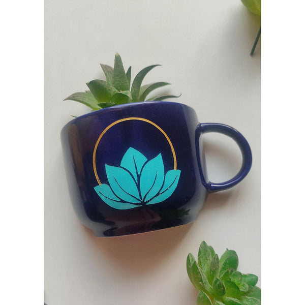 Blue Oxyplus Lotus | Ceramic Wall Planter | Table Accessory | Personalised Gift | Home Decor