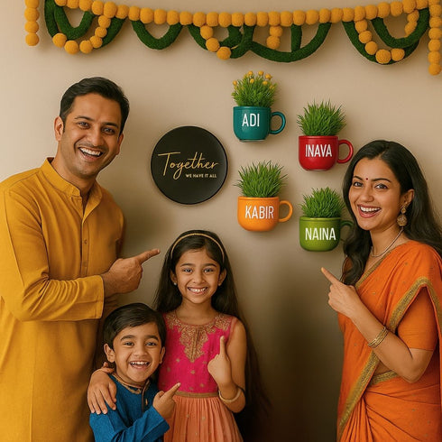 Customised Ceramic Wall Planter | Table Accessories | Personalised Gift | Home Decor