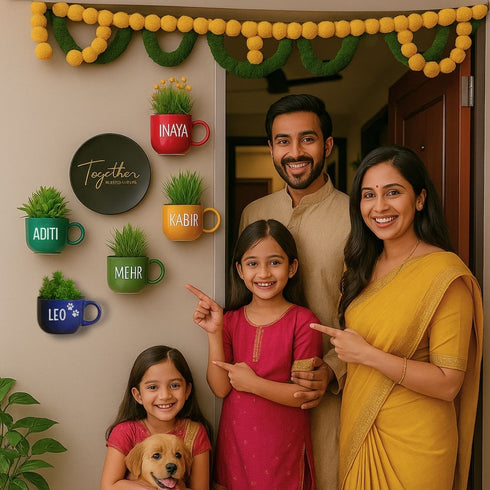 Customised Ceramic Wall Planter | Table Accessories | Personalised Gift | Home Decor