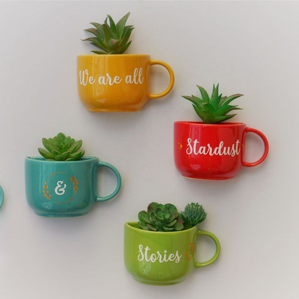 Stardust & Stories Cup Planters | Personalised Gifts | Home Decor