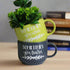 Plant Positive Vibes | Cup Planters with Quotes Collection | Ceramic House Warming Gift | Home Wall Decor