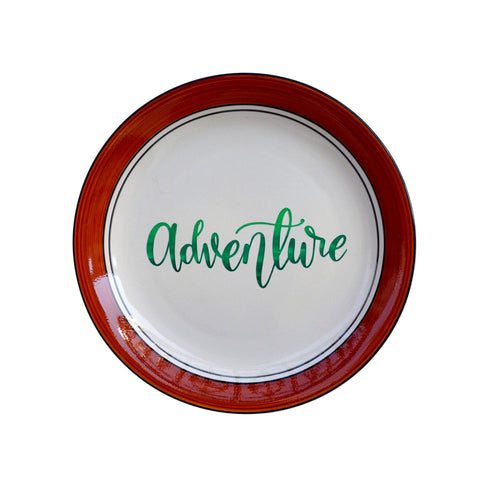 Wall Plate - Adventure - Hand Lettered Decor - Personalised Gift - Wall Decor - Home Office Wall Accesories -Buy Online India - Free Shipping