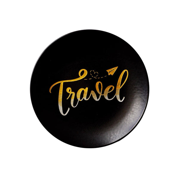 Wall Plate Travel Lover - Black Home Decor - Zoom Call Backdrop - Wall Decor - Personalised Gift for Travel Freak - Buy Online India - Free Shipping