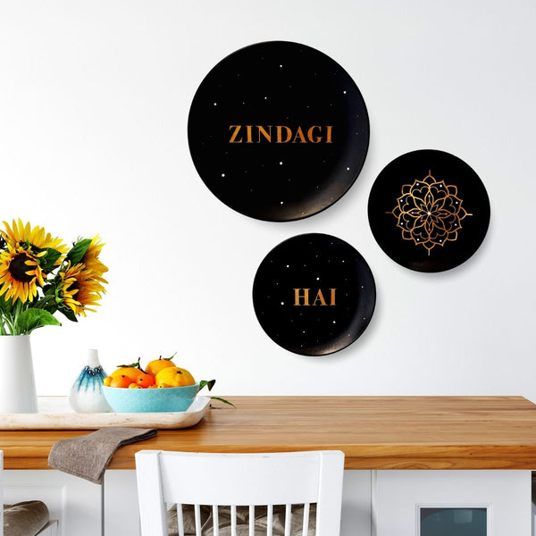 Zindagi Garden Hai | Wall Plate Set | Home Decor & Thoughful Gift