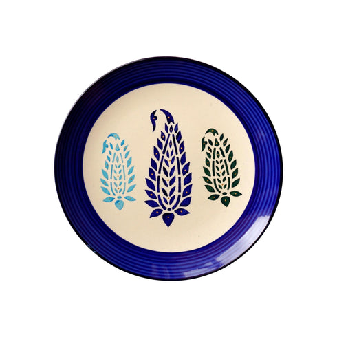 Paisley Wall Plate | Hand Painted Home Decor | Ceramic Gift