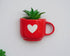 Heart Planter on Wall | Cup Planters on Table | Gift Planters | Home Decor