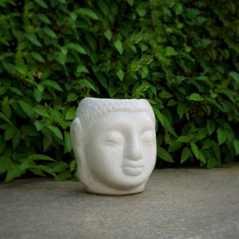White Buddha Planter - 1 Pair