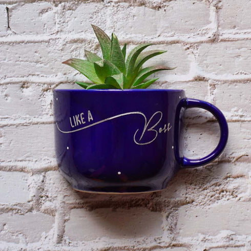 Like a Boss | Ceramic Wall Planter | Table Accessory | Personalised Gift | Home Decor