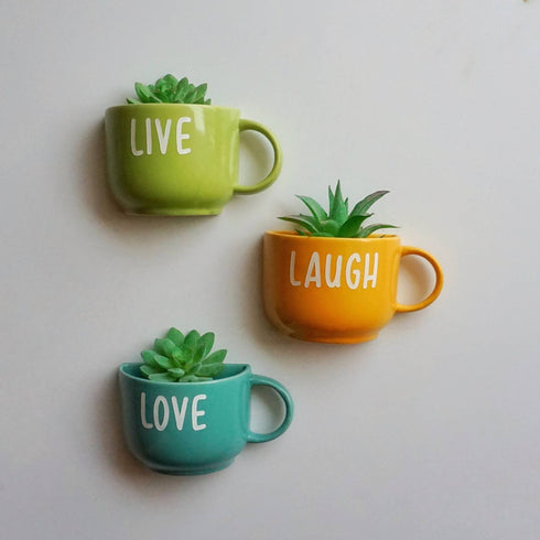 Live Laugh Love Wall Planter - Outdoor Wall Planters - Wall Garden Decor - Balcony Decor - Plant Lover Gifts - Buy Online India - Free Shipping