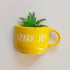 Spark Joy Cup Planter - Mug Planter - Wall Planter - Garden Wall Decor - Balcony Decor - Succulent Planter - Small Ceramic Pot - Plant Lover Gifts - Buy Online India - Free Shipping