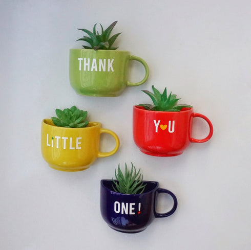 Cup Planters - Mug Planters - Wall Planters - Garden Wall Decor - Balcony Decor - Succulent Planter - Small Ceramic Pots - Plant Lover Gifts - Buy Online India - Free Shipping