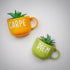 Carpe Diem - Cup Planters - Mug Planter Set - Wall Garden Decor - Succulent Planter - Small Pot - Home Office Accessories - Study Room Decor - Personalised Gifts - Buy Online India - Free Shipping