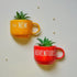 Red and Yellow Cup Planters - Mug Planters - Wall Planters - Garden Wall Decor - Balcony Decor - Succulent Planter - Small Ceramic Pots - Plant Lover Gifts - Buy Online India - Free Shipping