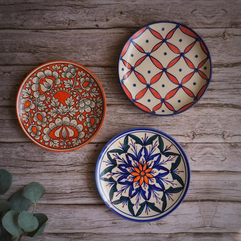 Santorini Blues | Wall Plate Set | Home Decor & Gift