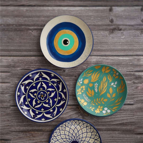 Evil Eye Home Decor Wall Plate Set | Modern-Minimalistic Feel-Good Gift - Buy wall art Online India at theMilestonesStudio.com