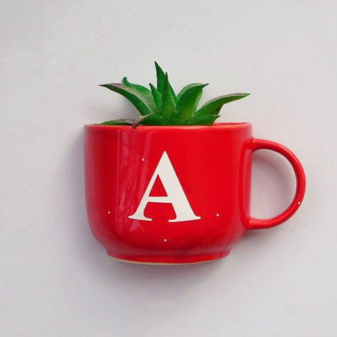 Monogram Cup Planters | Table Accessories | Personalised Gift | Wall Decor