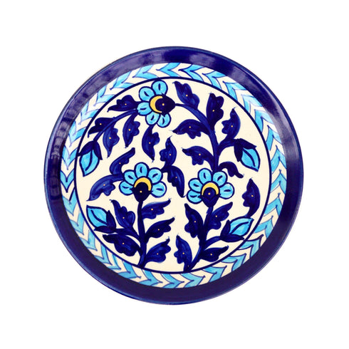 Wall Plate - Floral Design - Hand Painted Home Decor and Gifts - Office Wall Accessories - Buy Online India - Free Shipping