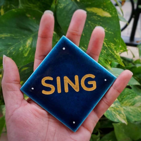 Large Fridge Magnet - Happy Words - Thoughtful Gift & Souvenir