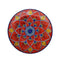 red Floral Wall Plate - Hand Painted Mandala Home Decor and Gifts - Office Wall Accessories - Buy Online India - Free Shipping