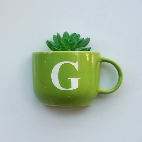 Monogram Cup Planters | Table Accessories | Personalised Gift | Wall Decor