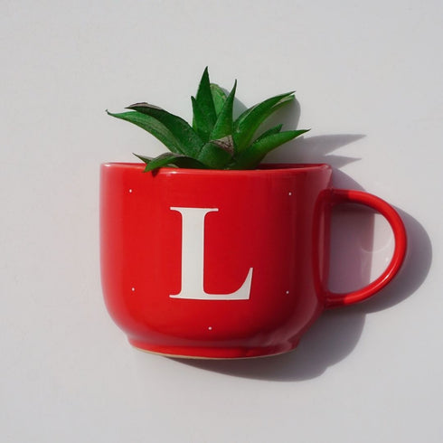 Monogram Cup Planters | Table Accessories | Personalised Gift | Wall Decor