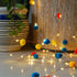 Pom Pom String Lights - 10M, 100 LEDs, USB operated