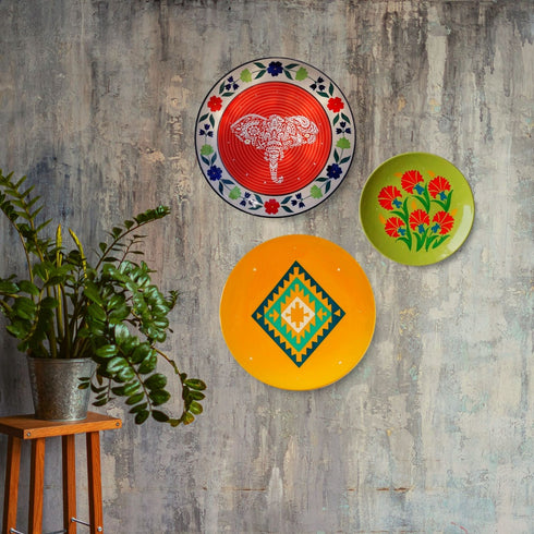 Entrance Wall Decor Plate Set | Gallery Wall Decor for Home Entrance | Wedding Gift for Indian Couplecouple