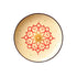 Wall Plate Beige - Red Mandala - With Golden detailing - Home Decor - Wall Decor - Spiritual Feel Good Gift - All India Free Shipping - Buy Online