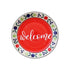 Wall Plate | Hand Lettered Welcome Sign | Floral Red | Entrance Home Decor | Best House Warming Gift | Wall Decor | Buy Online India