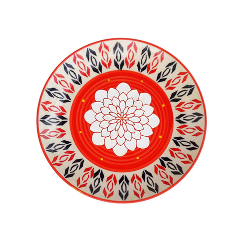 Red Rays Wall Plate Set of Two | Home Decor & Gift